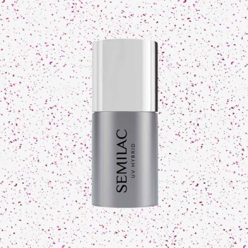SEMILAC TOP NO WIPE T14 BLINKING VIOLET & ROSE FLAKES 7ML