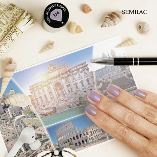 Semilac Dusty Purple 374 7ml.