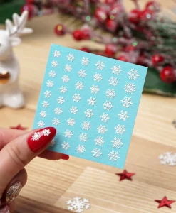 SEMILAC SNOWFLAKES 3D STICKERS FOR NAILS 01