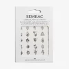 SEMILAC NAIL STICKERS FLORAL FIGURES SILVER 10